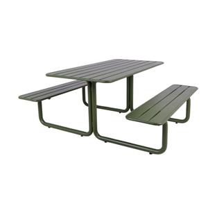 MaximaVida Metalen Picknicktafel Max Olijfgroen - 150 Cm