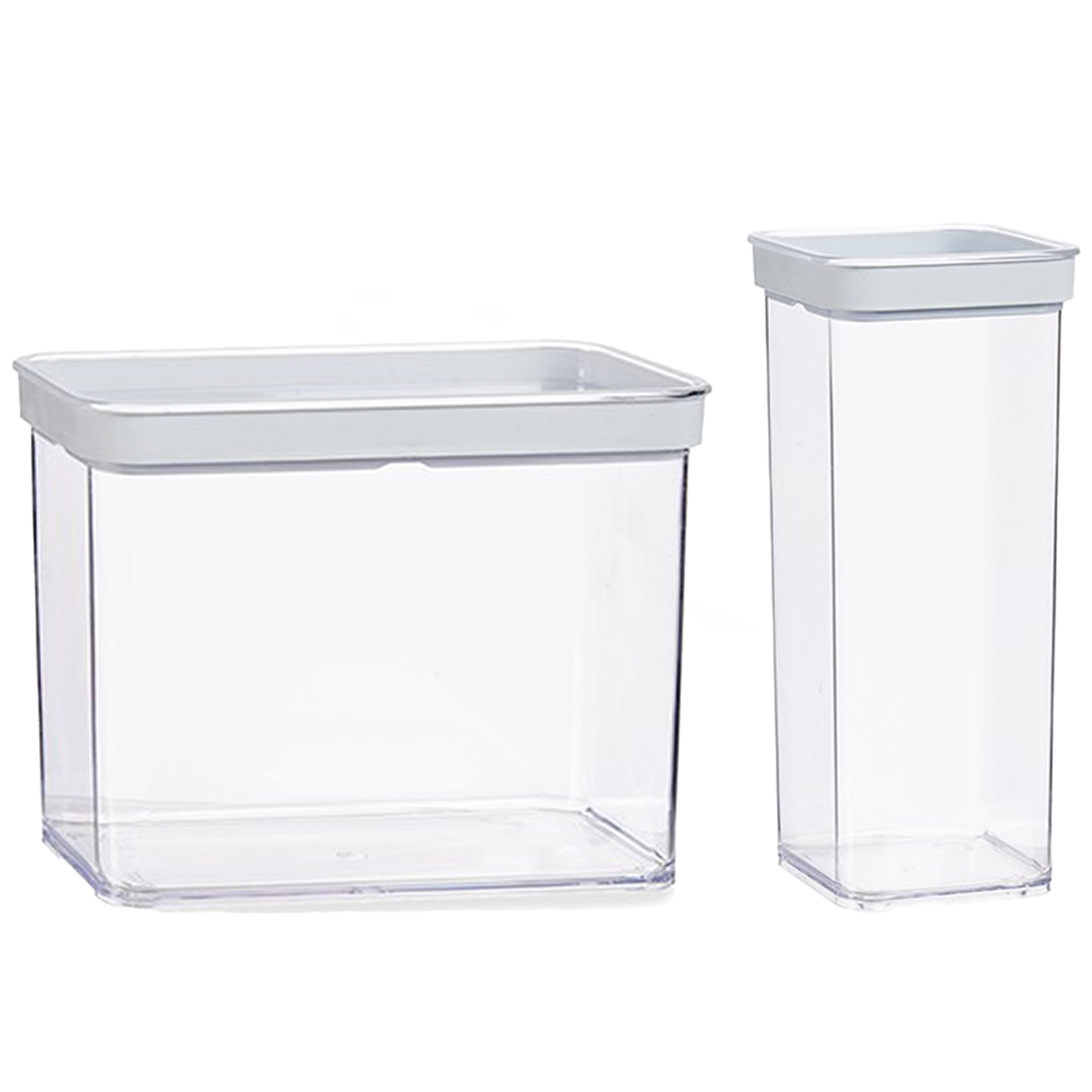 Gondol Plastics 6x stuks keuken voorraad potten/bakjes set met deksel 2.2 en 1.5 liter -