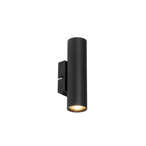 QAZQA Moderne Wandlamp Zwart 2-lichts - Jeana