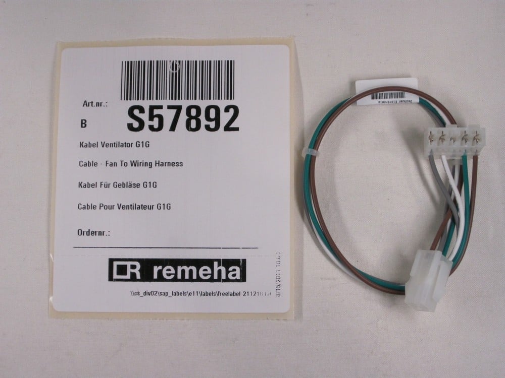 Remeha Quinta Solo en andere series kabel ventilator G1G