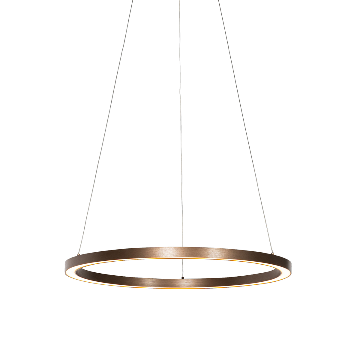 QAZQA Professional Hanglamp brons 60 cm incl. LED 3-staps dimbaar - Girello
