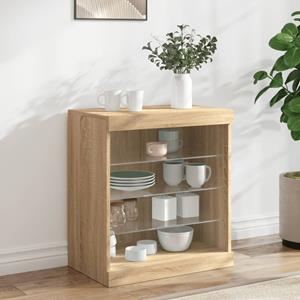 bonnevie Sideboard mit LED-Leuchten Sonoma-Eiche 60,5x37x67 cm vidaXL407814