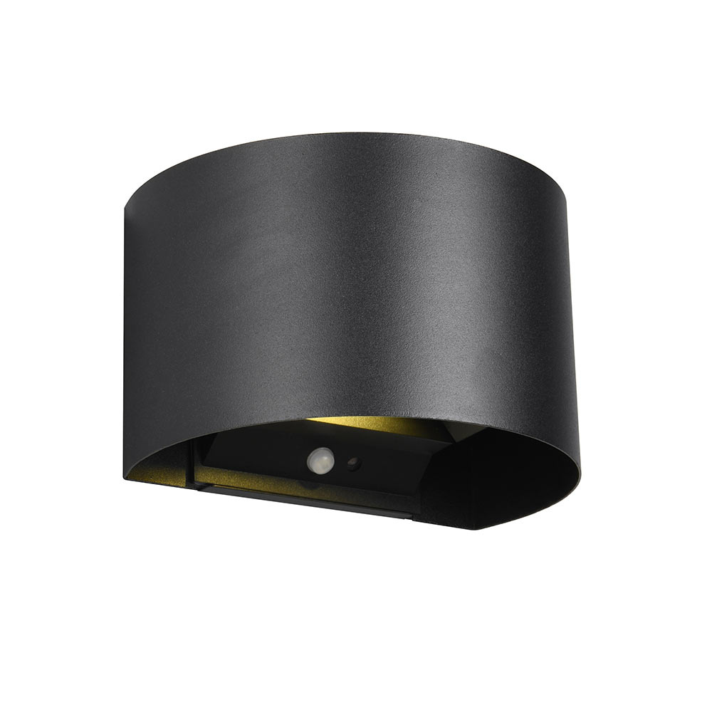 Reality Leuchten LED-Akku-Außenwandlampe Talent, schwarz, Breite 16 cm Sensor