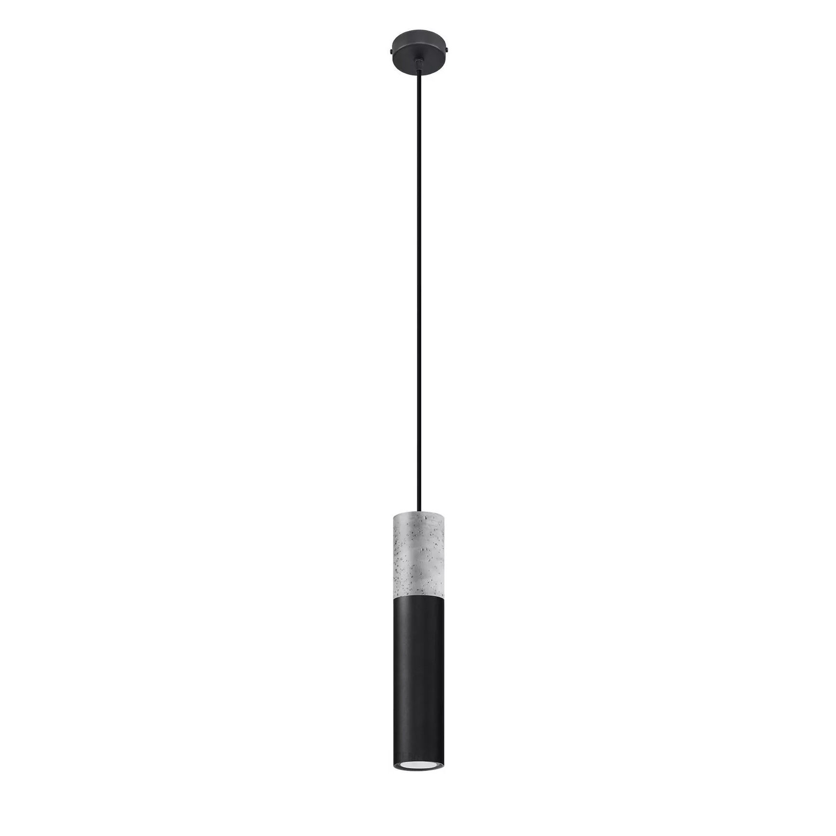 Sollux Hanglamp Borgio 1 lichts beton zwart