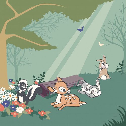 Komar Leinwandbild "Keilrahmenbild - Bambi Life in the Forest - Größe 40 x 40 cm", Disney, (1 St., 40 x 40 cm (Breite x Höhe)
