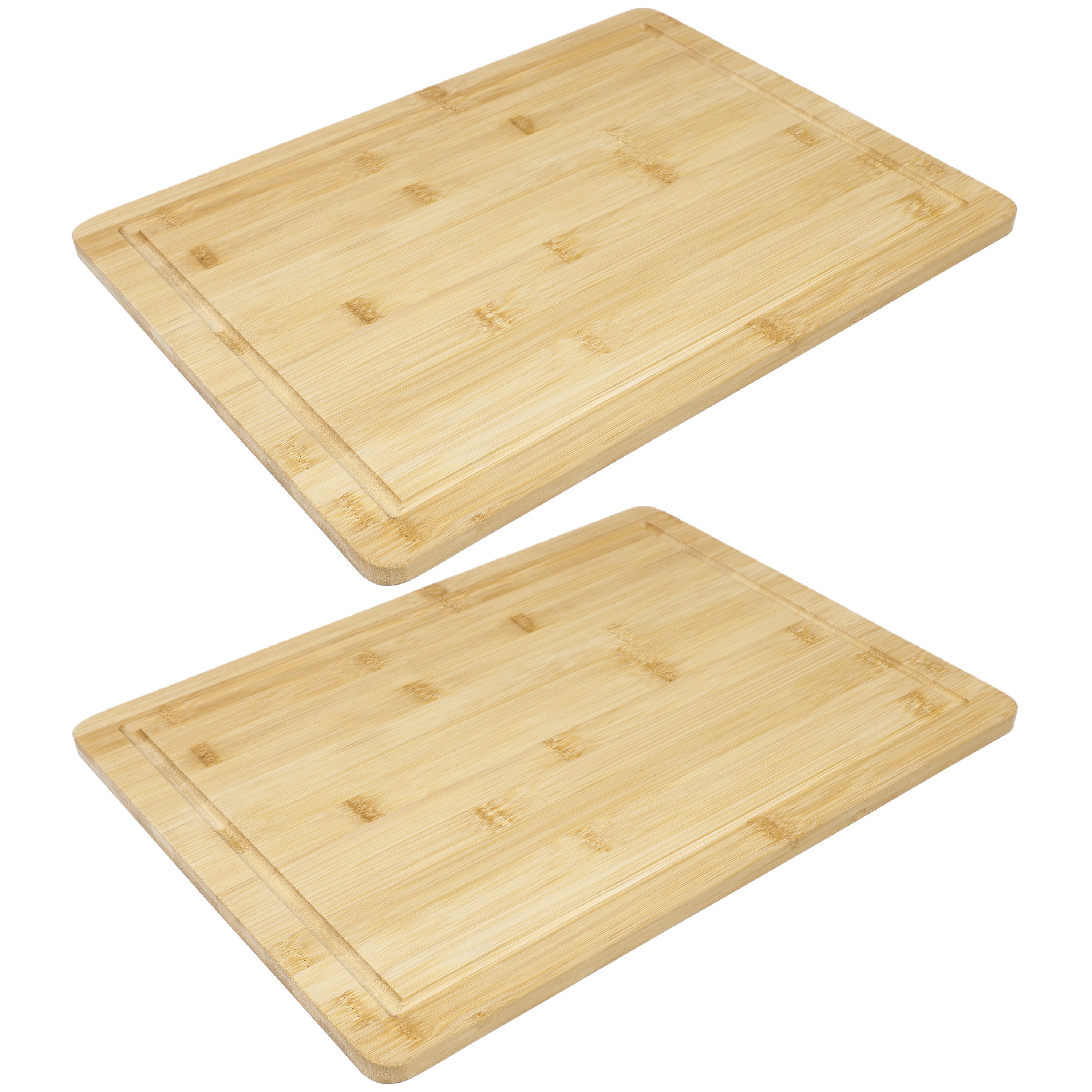 HI Set van 3x stuks bamboe broodplank/serveerplank/snijplank rechthoek x 30 cm -