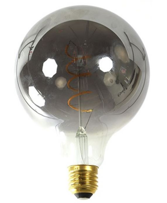 Decostar Lamp globe glas d12,5h17.6 cm grijs - 