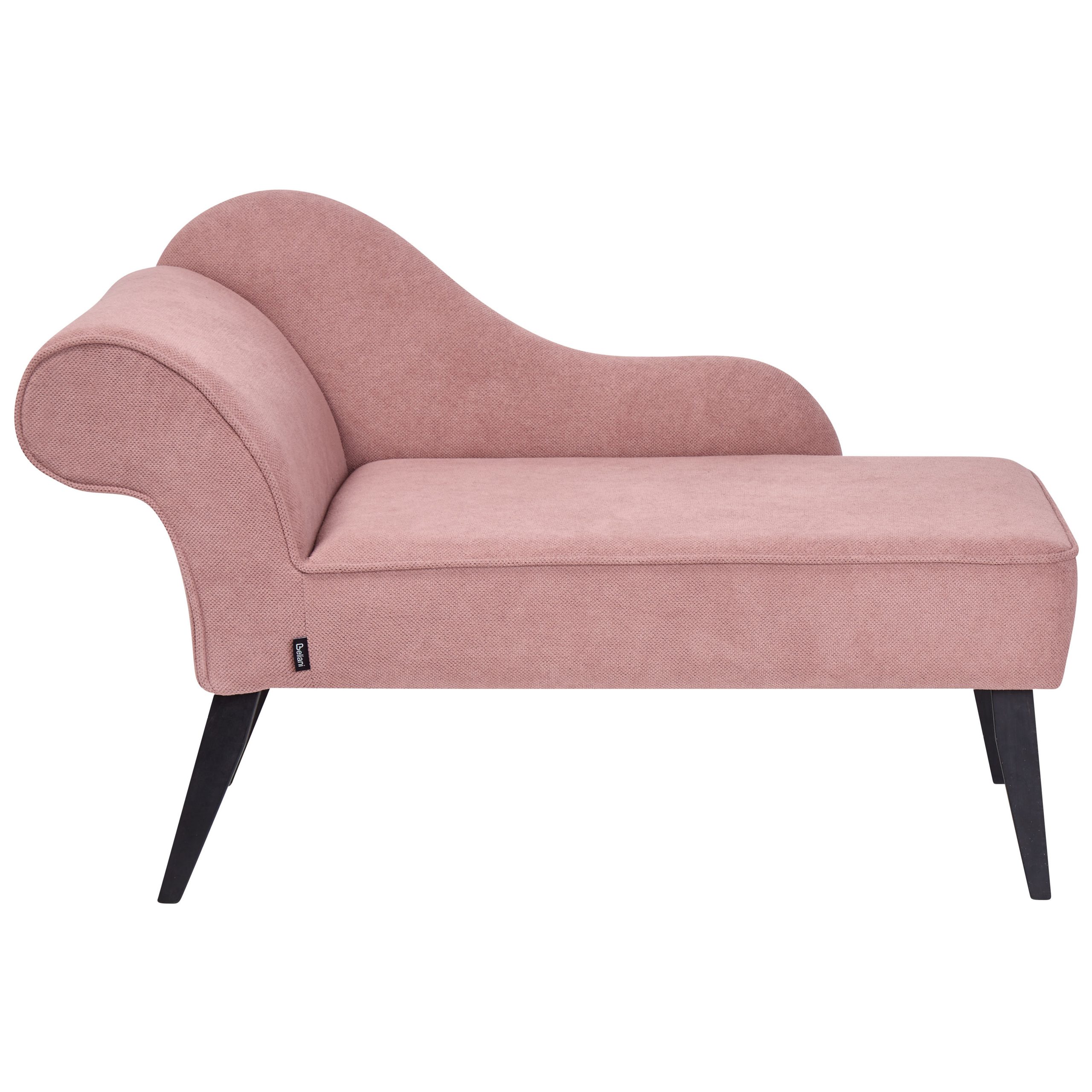 BELIANI Chaise longue stof roze linkszijdig BIARRITZ