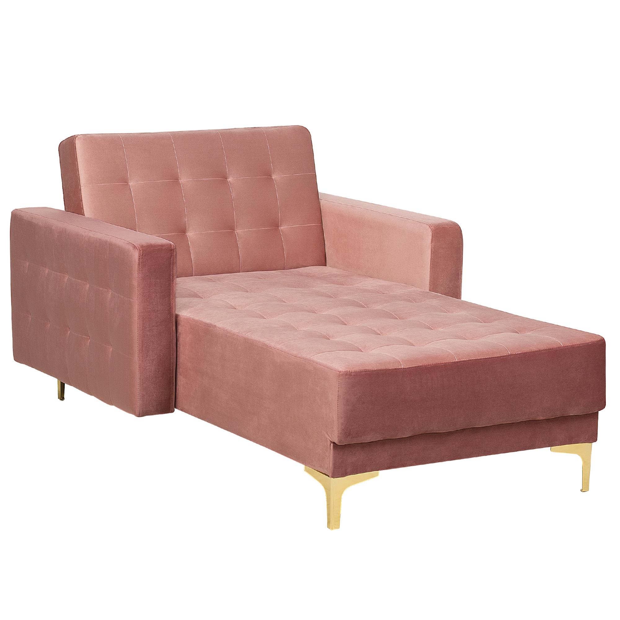BELIANI Chaise longue fluweel roze ABERDEEN