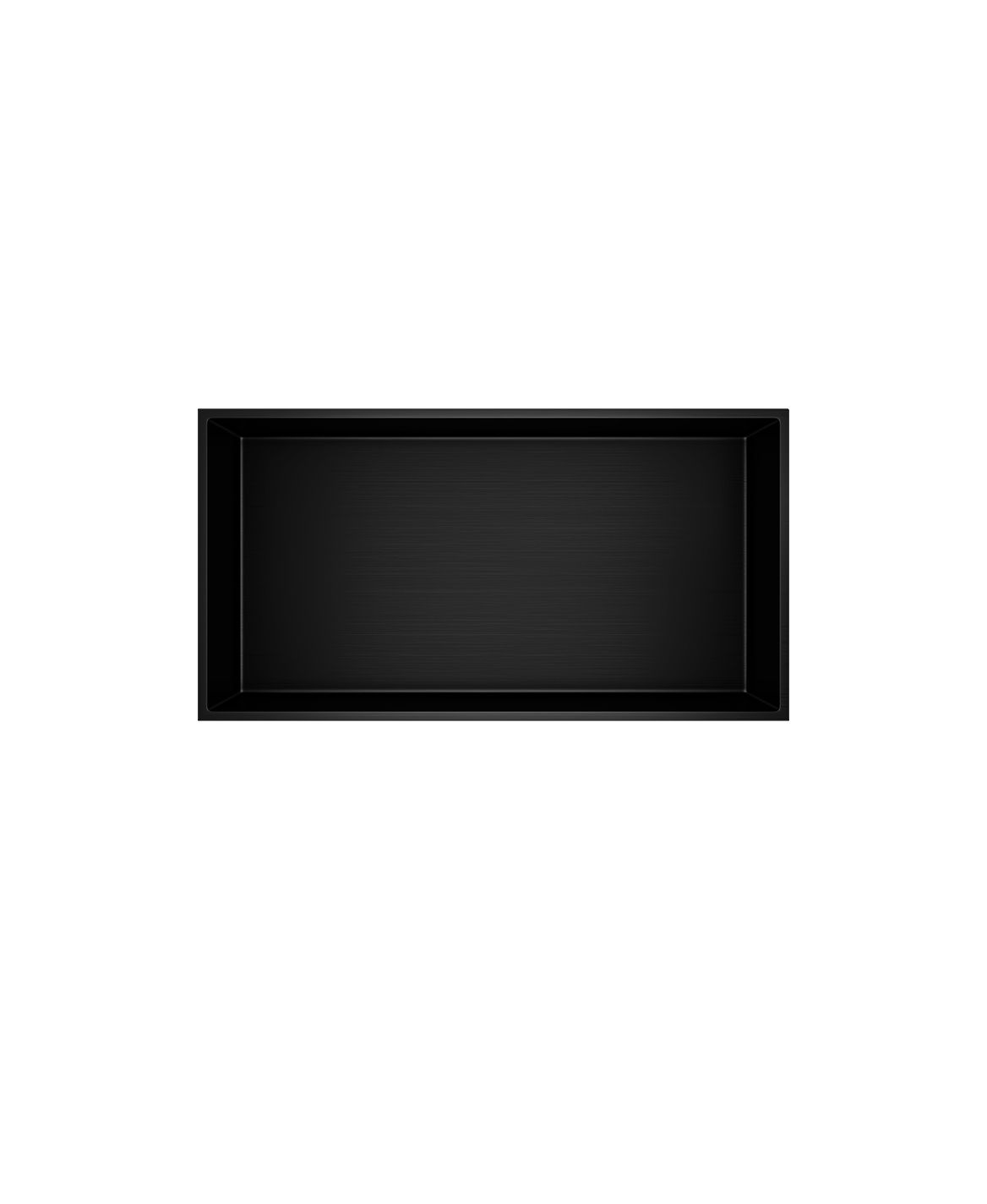Wandnische Edelstahl schwarz matt rostfrei 300x600x100mm - Schwarz Matt - Aloni