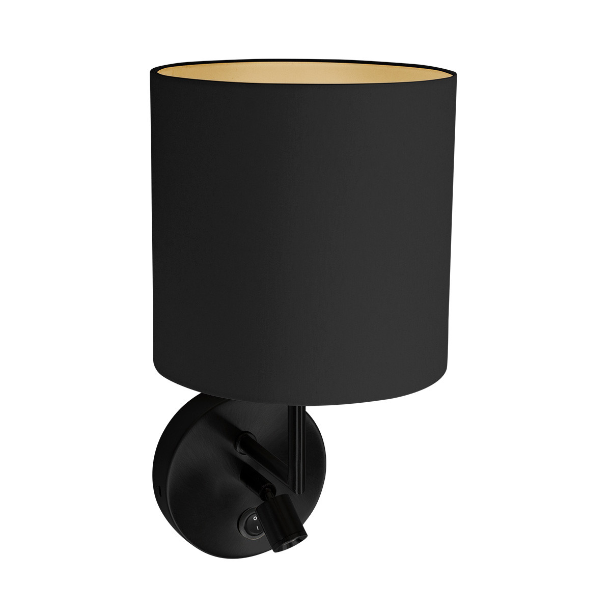 Mexlite Wandlamp Noor | 2 lichts |Ø 18 cm | 37 cm hoog | goud&zwart