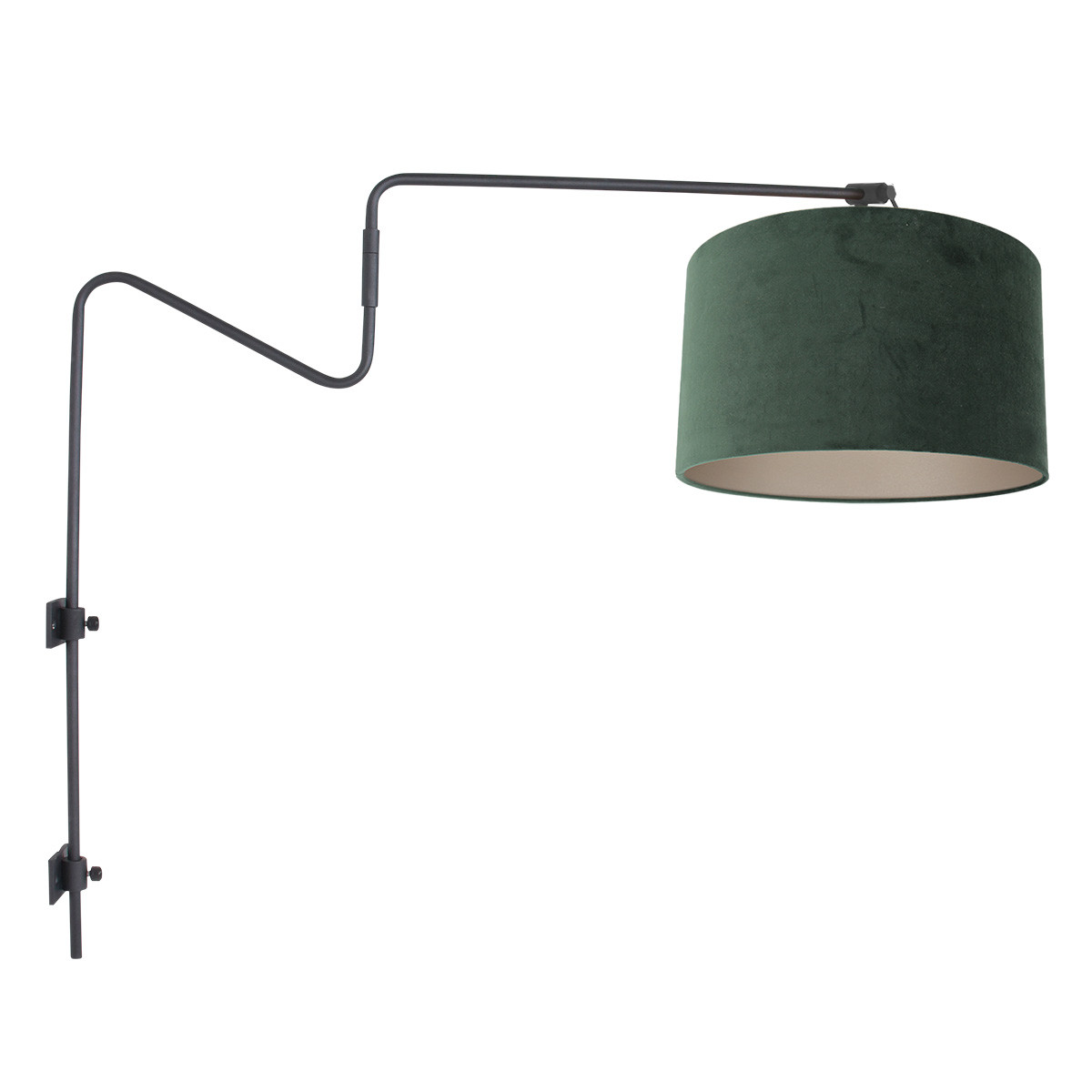 Steinhauer Wandlamp Linstrom | 1 lichts | E27 | groen&zwart