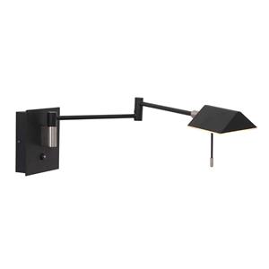 Steinhauer Wandlamp Retina | 1 lichts | draai-&kantelbaar | dimbaar | zwart