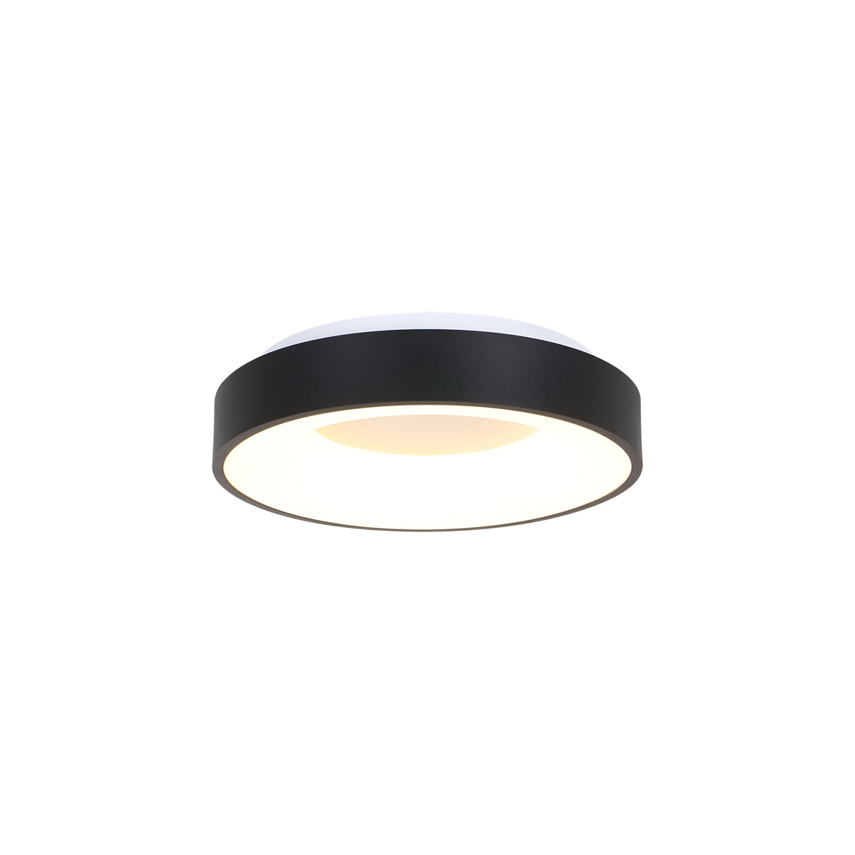 Steinhauer Plafonnière Ringlede design | 1 lichts | Ø 9 cm | wit&mat zwart