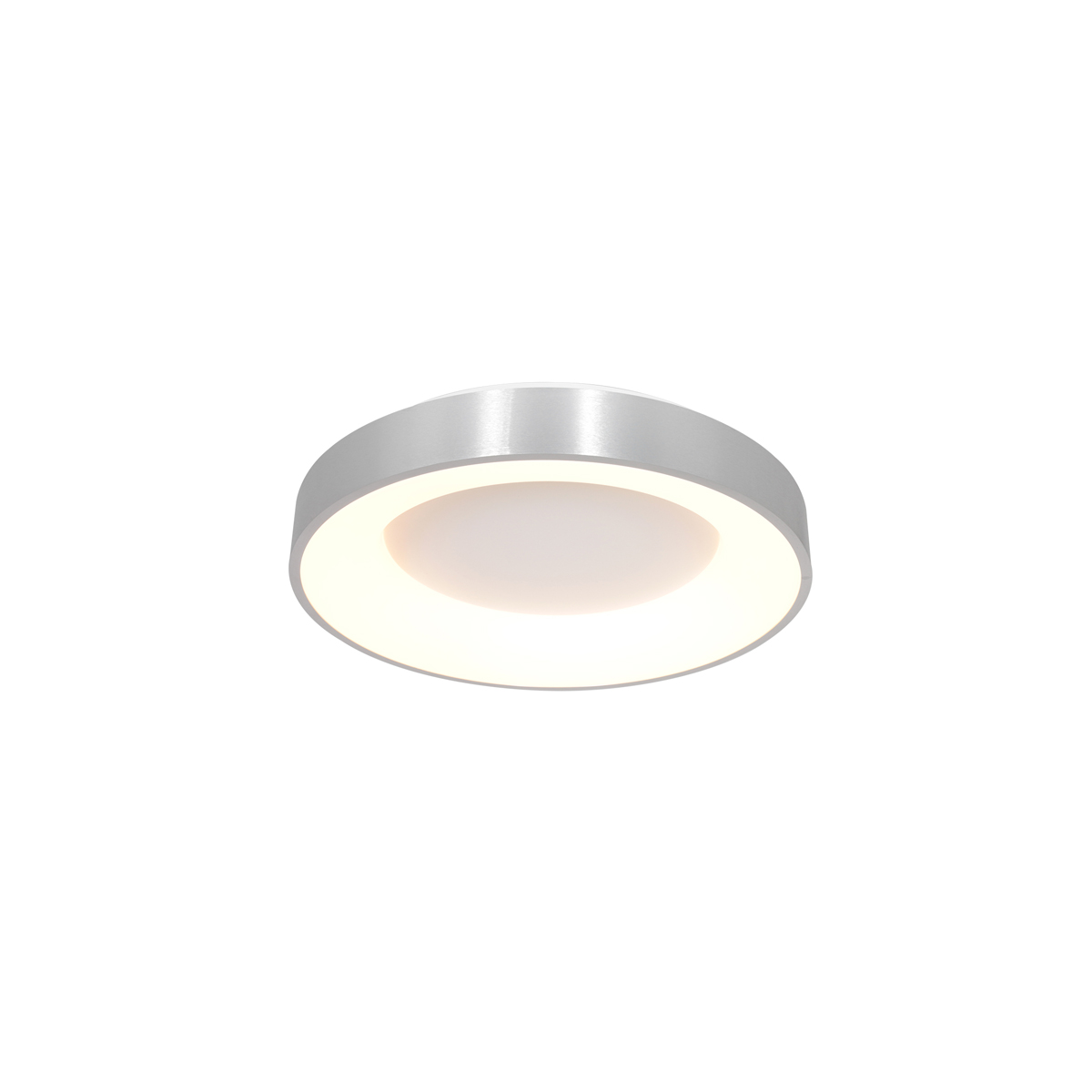Steinhauer Plafonnière Ringlede | 1 lichts | Ø 9 cm | wit&zilver | led | design