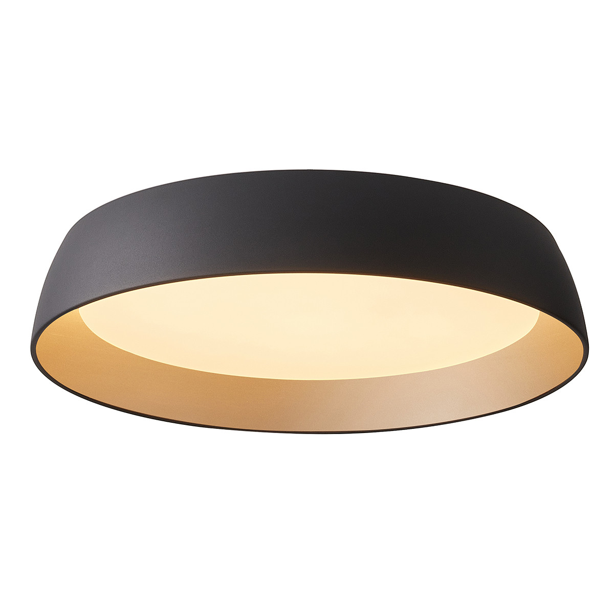 Steinhauer Plafonnière Mykty | 1 lichts | Ø 10 cm | goud&zwart | led | modern
