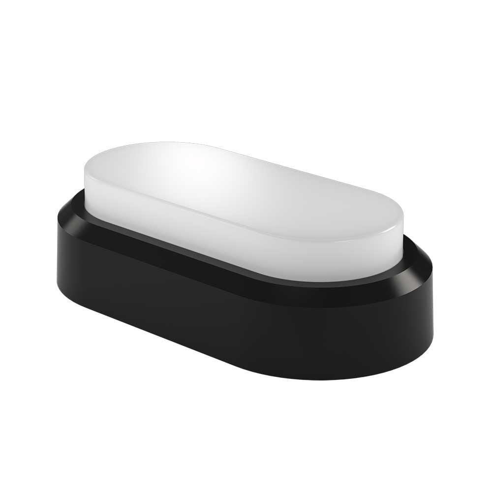 HOFTRONIC™ C-Series - LED Plafondlamp zwart ovaal - Wandlamp - Scheepslamp - IP54 - 18W - 1830lm - 4000K neutraal wit - voor binnen en buiten