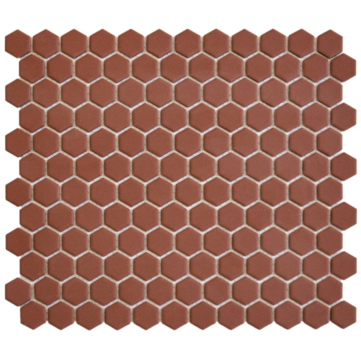 The Mosaic Factory Tegelsample:  Hexagon mozaïek tegels 23x26cm terracotta mat