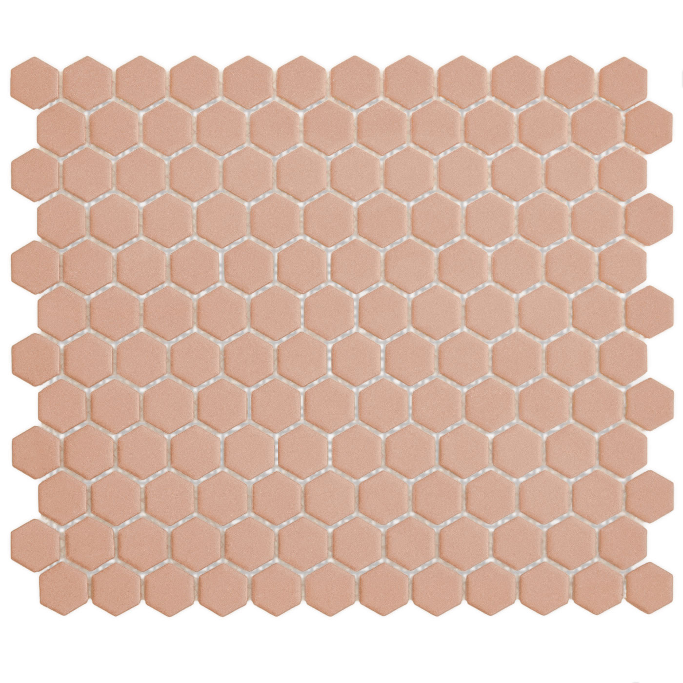 The Mosaic Factory Tegelsample:  Hexagon mozaïek tegels 23x26cm royal peach mat