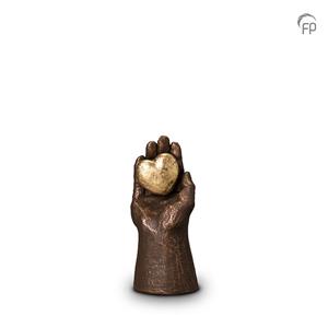 Geert Kunen design urnen Urn Handje met Hart door Geert Kunen (100ml)