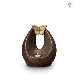 Geert Kunen design urnen Keramiek urn Verlichte Vlinder + waxinehouder (1000ml)