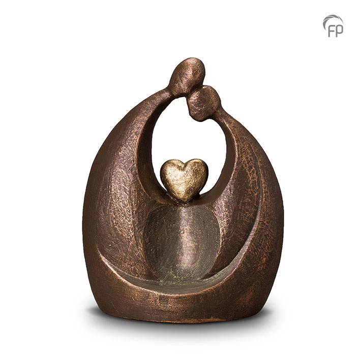 Geert Kunen design urnen Keramiek urn met hartje: Eeuwige Liefde (3000ml)