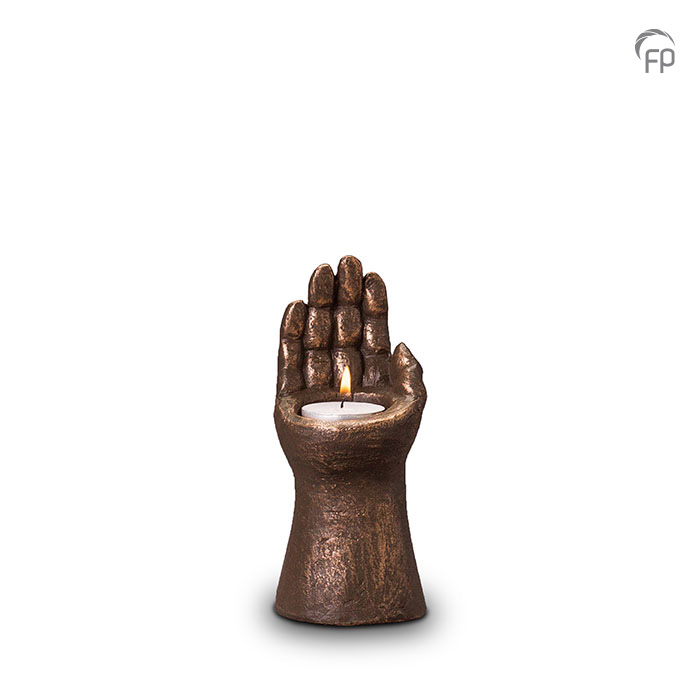 Geert Kunen design urnen Urn Handje met waxine door Geert Kunen (100ml)