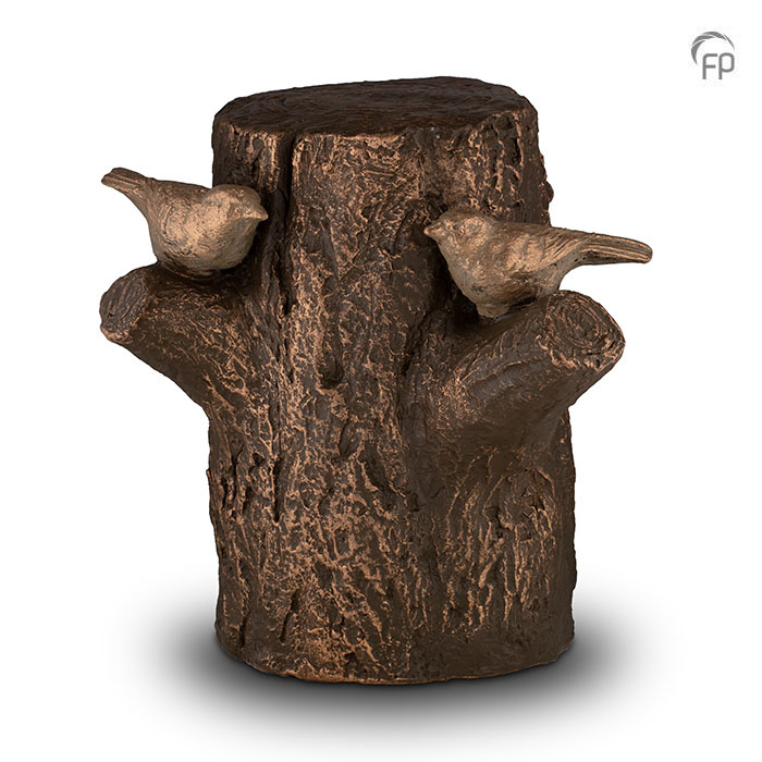Geert Kunen design urnen Keramiek urn Levensboom met vogeltjes op boomtak (4000ml)