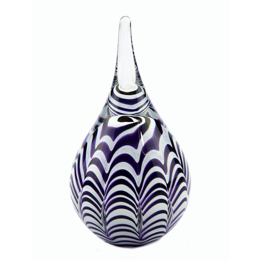 Eeuwige Roos Ripple mini urn 15cm: Purple-White (40ml)
