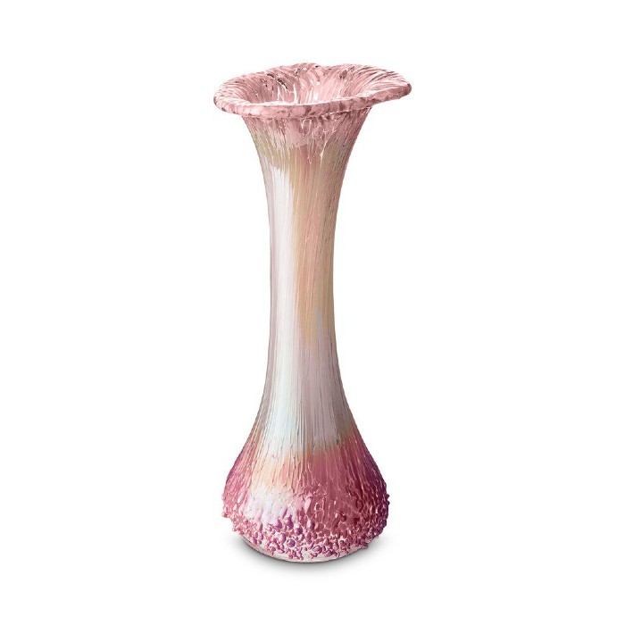 Eeuwige Roos Bloemenvaas Urn in Roze met Beige (40ml)