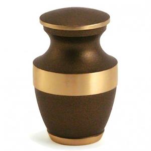 Terrybear Mini urn Lineas Rustic Bronze met goudkleur (70ml)