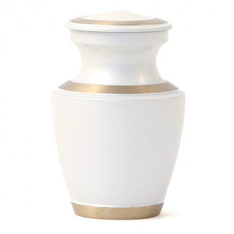 Terrybear Mini urn Trinity Pearl White met goudkleur (70ml)
