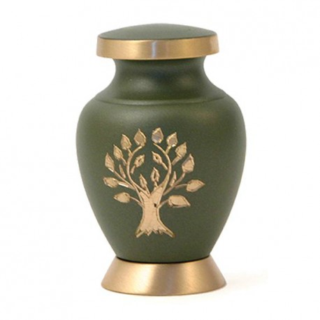 Terrybear Mini urn Aria Tree of Life Brons met goudkleur (70ml)