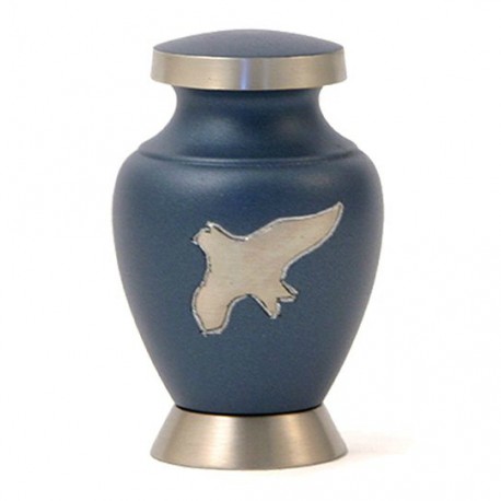 Terrybear Mini urn Aria Ascending Blauw met zilverkleur (70ml)