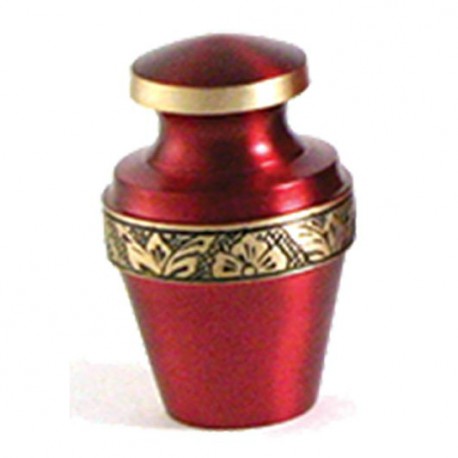 Terrybear Mini urn Grecian Crimson Red met goudkleur (70ml)