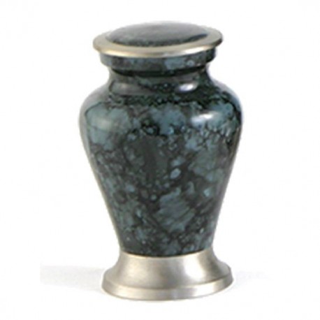 Terrybear Mini urn Glenwood Grey Marble met zilverkleur (70ml)