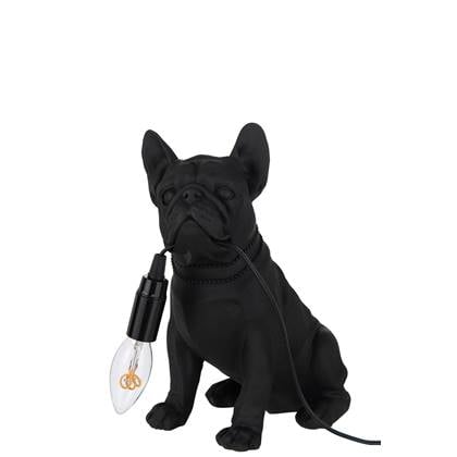 J-Line Lamp Bulldog Poly Zwart - Set van 1