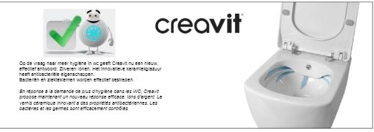 <QuerySet [<AttributeOption: Creavit>]> Creavit toilet met spoelrand met stopkraan en bidetsproeier mat wit