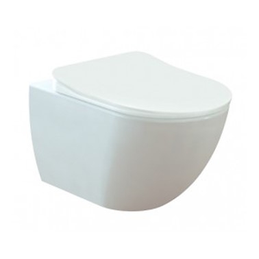 <QuerySet [<AttributeOption: Creavit>]> Creavit toilet met spoelrand in mat wit inclusief zitting