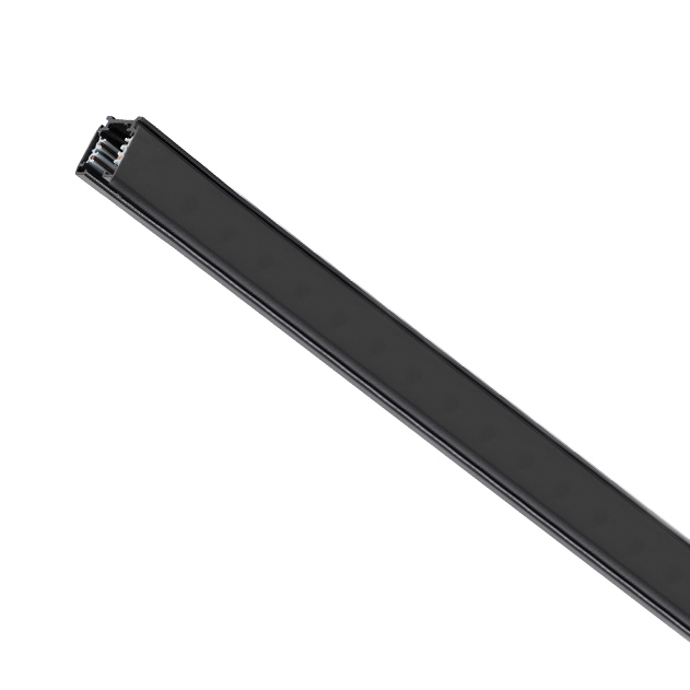 Qazqa - Schiene 150 cm schwarz für 3-Phasen-Schiene - Schwarz