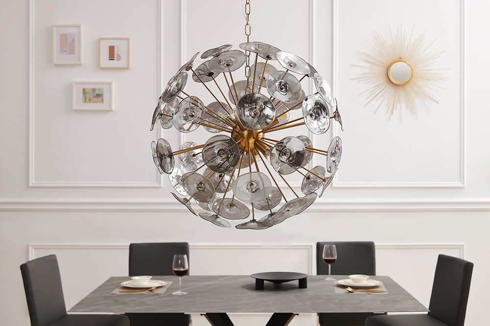 Invicta Interior Modern design hanglamp INFINITY HOME 65cm glas goud hanglamp - 43773