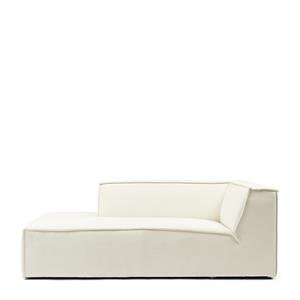Rivièra Maison Modulaire Bank Chaise Longue Links The Jagger, Sparkling White, Copperfield Weave