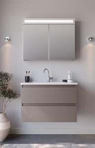 Sanexo Spiegelkast Luciano 85 met LED Verlichting Taupe