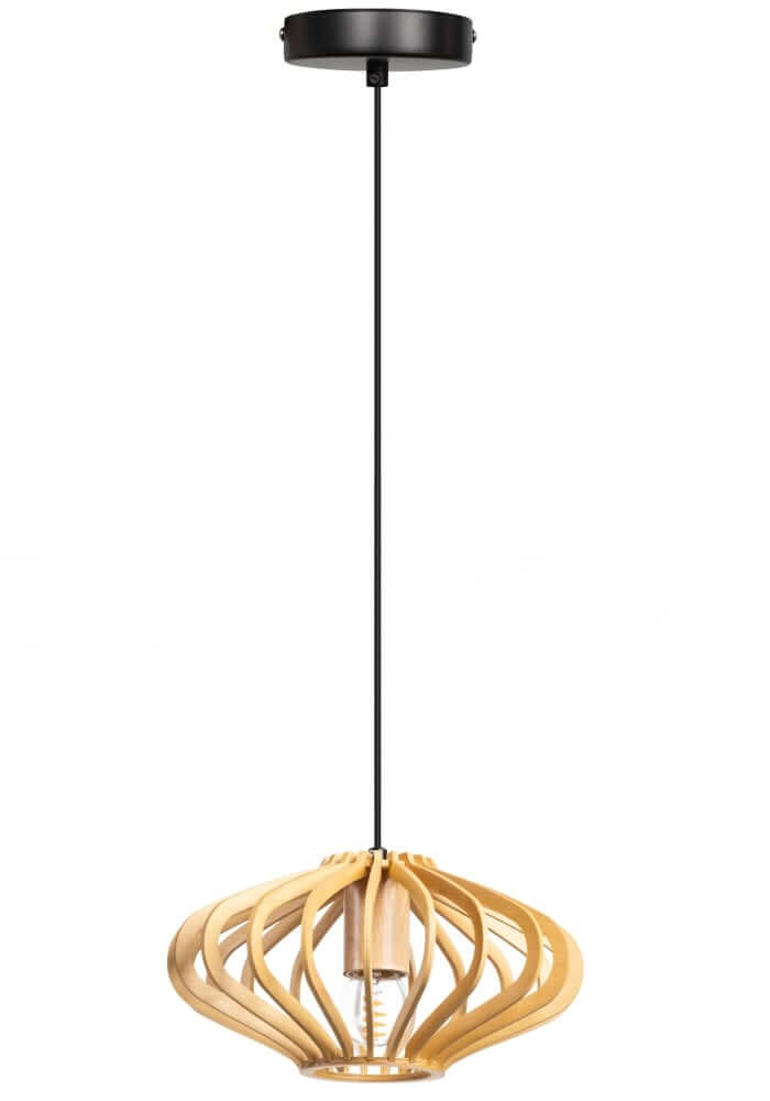 ETH Houten hanglamp Tess Ø 25cm plat 05-HL4543-70