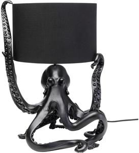 KARE Tischleuchte Octopus, schwarz, Textil, Höhe 47 cm