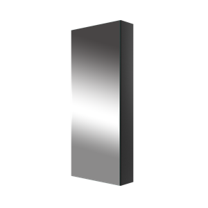 Balmani Mara spiegelkast 110 x 45 cm mat zwart met spiegelverlichting