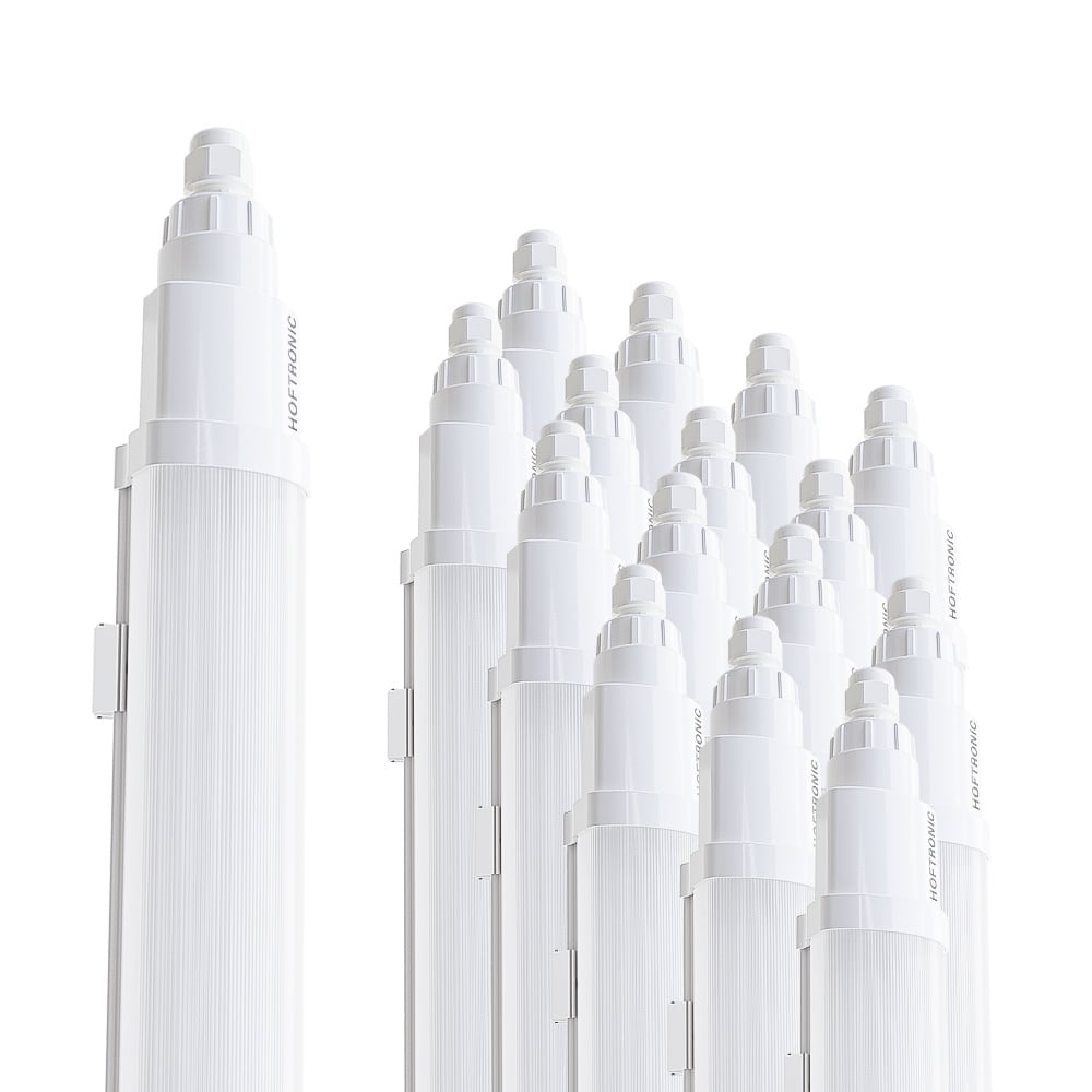 HOFTRONIC™ Q-Series - Set van 16 LED TL armaturen 120cm - IP65 Waterdicht - 36 Watt 4320 Lumen vervangt 144 Watt - 120lm/W - 4000K neutraal wit licht - gereedschaploos Koppelbaar - IK08 - Tri-pr