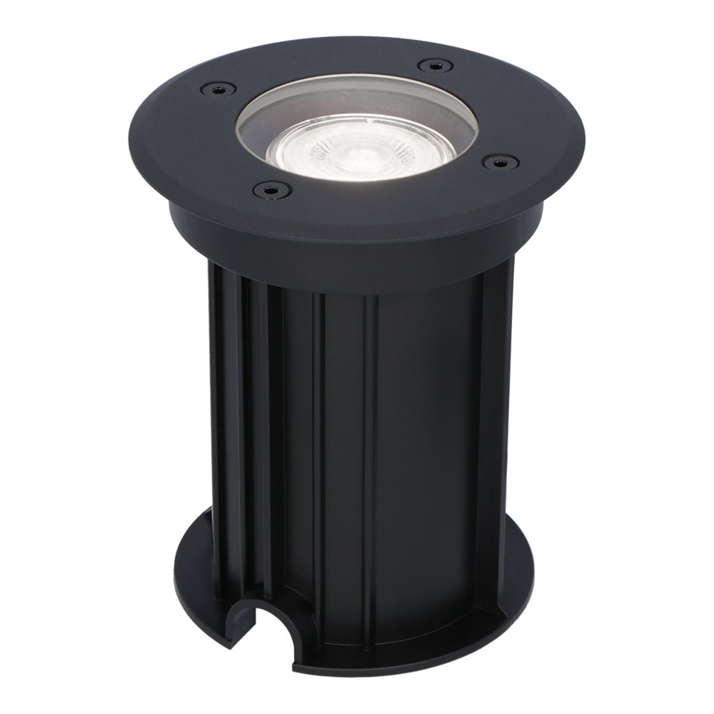HOFTRONIC™ Maisy dimbare LED grondspot - Rond - Zwart - 6000K Daglicht wit - 5 Watt - IP67 straal waterdicht - 3 jaar garantie