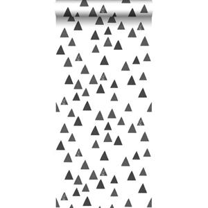 ESTAhome Behang Grafische Driehoeken Zwart Wit - 0,53 X 10,05 M - 139057