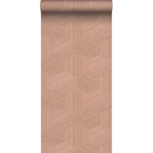 Origin Wallcoverings Eco-texture Vliesbehang Grafisch 3d Motief Terracotta Roze